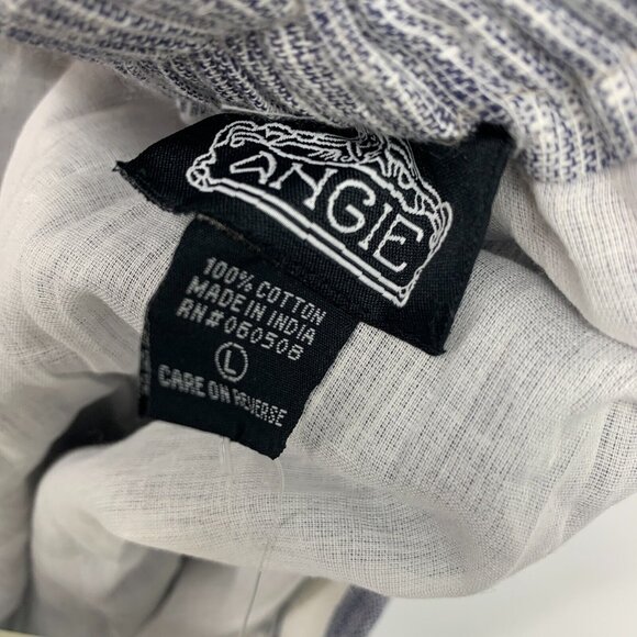 Angie Skirt Blue White Stripe Maxi Pull On Lined Boho NWT - Picture 6 of 11